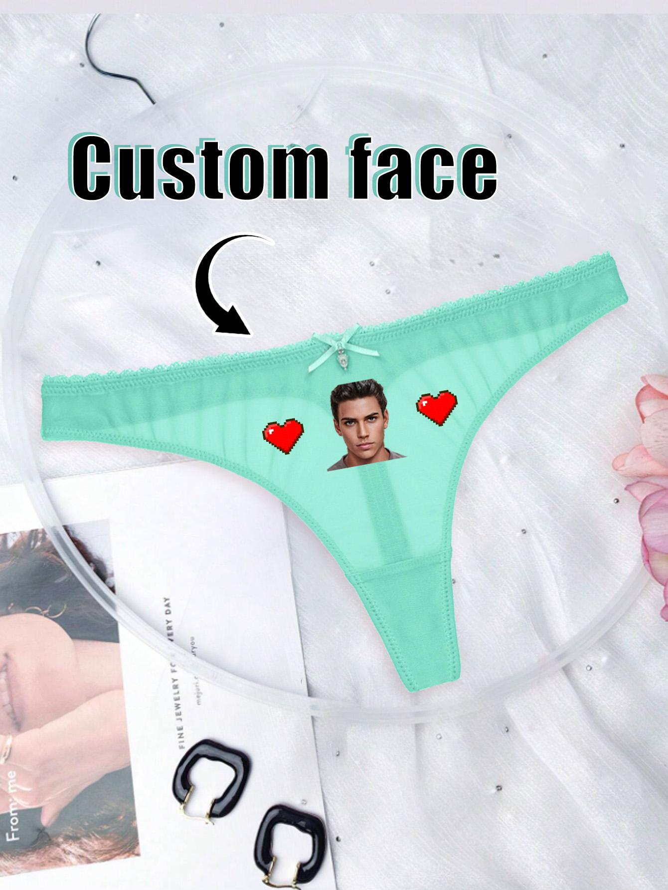 

Женские сексуальные трусики с индивидуальными надписями и рисунком в виде сердца, удобные трусики с низкой талией XL зелёный