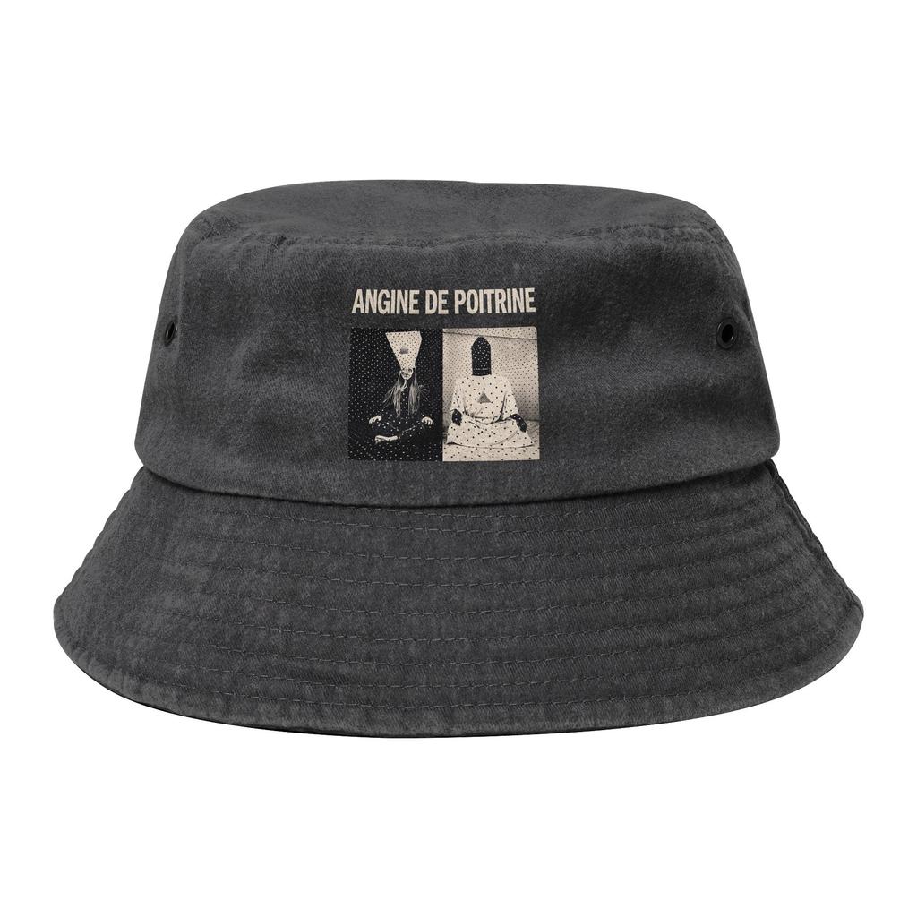 Cappello a secchiello Rock Angine de Poitrine Band per Ragazza Vocation Lavato Usurato Cappello da Sole Protezione UV per Cappelli da Pesca Copricapi