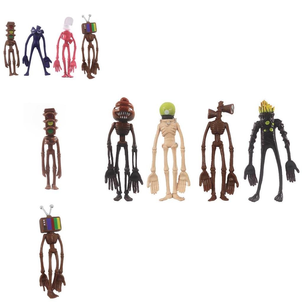 Siren Head Figures Colorful Pvc Miniatures For Kids' Play And Display