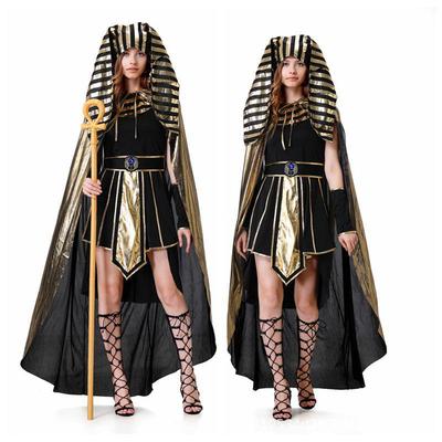Halloween Egyptian Pharaoh & Cleopatra Couple Costume - Men's & Women's Ancient Greek Roman Style