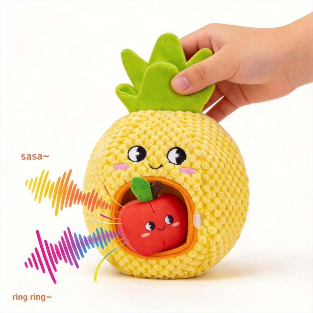 Frucht-Plüschtier-Set für die Früherziehung und sensorische Entwicklung für Babys