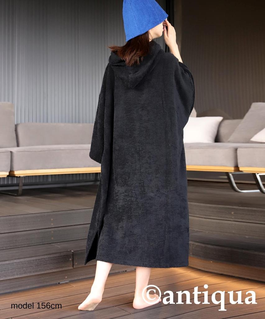 Antiqua Women's Sauna Poncho, PLS-0016, One Size 05, Black