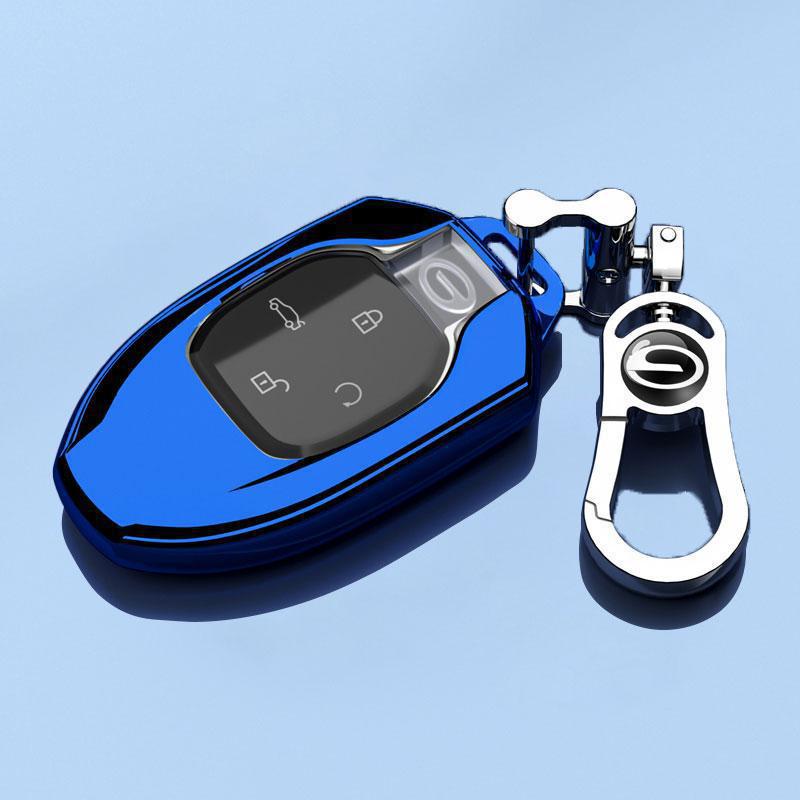 Protective Key Case for 25 New GAC Trumpchi GS4 - Complete Shell with Decorative Pendant