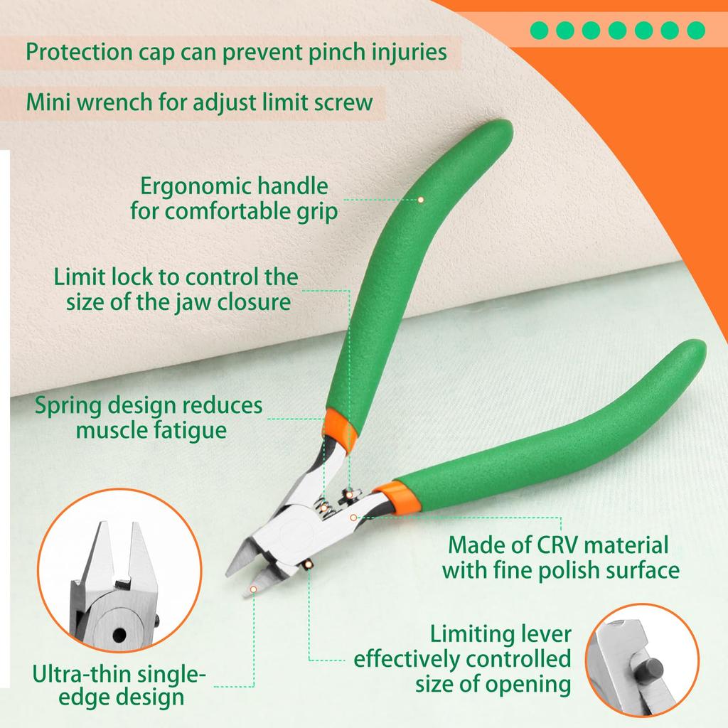 SPEEDWOX Nippers for Plastic Thin Plastic Model Professional Hobby Plastic Gate Cutting Plastic Gate Cutting Nippers for Plastic Wrench for Plastic