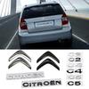 Чорний Сріблястий для Citroën C1 C2 C4 C5 Elysee ABS Хромований Логотип Емблема Літери Значок Зовнішній Стиль Автомобіля Авто Задня Наклейка на Багажник