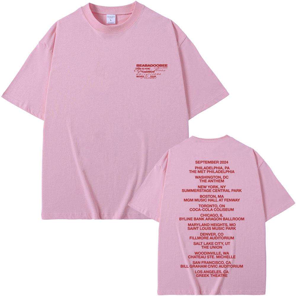 Beabadoobee This Is How Tomorrow Moves Album Letter Logo T Shirts Men Women Fashion Aesthetic T-shirt Men's Oversized T-shirts