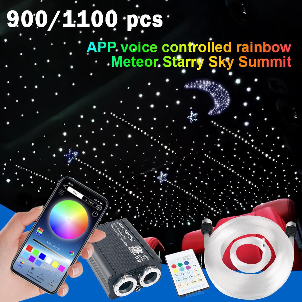 New 16W Car Starry Sky Light RGB Fiber Optic RGBW Ceiling Car Home Decor Interior Atmosphere Light Twinkle Starry Stream Light