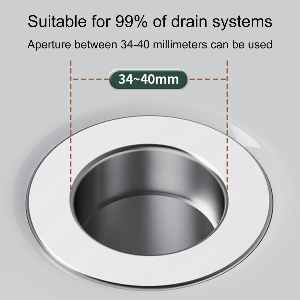 MultiFunctional Bathroom Drain Strainer Sink Stopper Hair Catcher Kitchen Draining Plug for Apartment Dormitory Hotel Restaurant