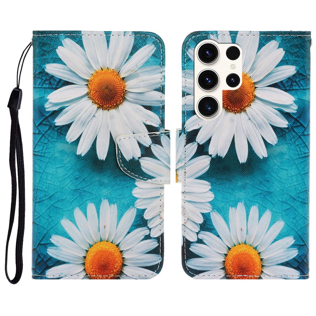 For Samsung Galaxy S25 Ultra Case Pattern Printing Protective Leather Folio Phone Cover