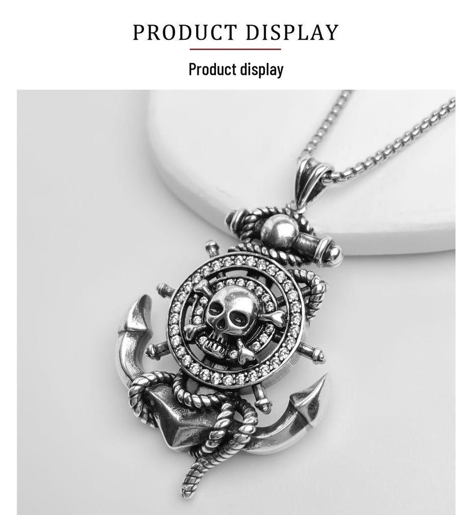Xiewei'er Gothic Skull Pendant: Punk Hip Hop Niche Necklace