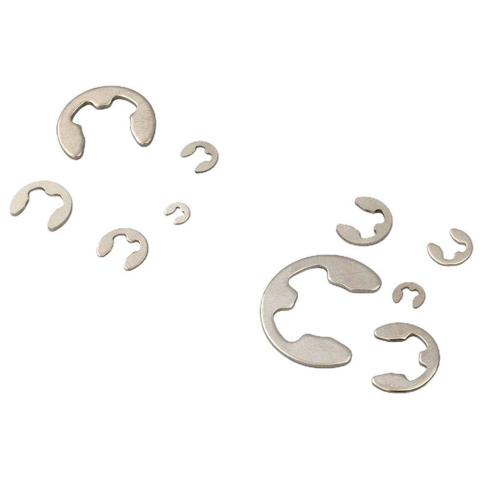 580pcs/set 10 Sizes 1.5-10mm Stainless Steel Shaft E Clip Snap Circlip Washer