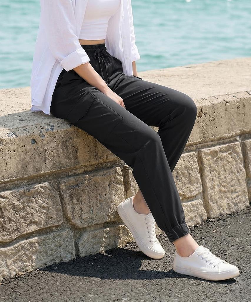 2ELA Cool Fit Cargo Women'S Venturi Cooling Cargo Jogger Pants 5 Colors (Type A)