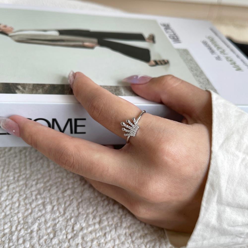 Tancise Kvinner Klassisk 925 Sterling Sølv Zircon Ring Dame Smykker Bryllup Løfte Party Gift