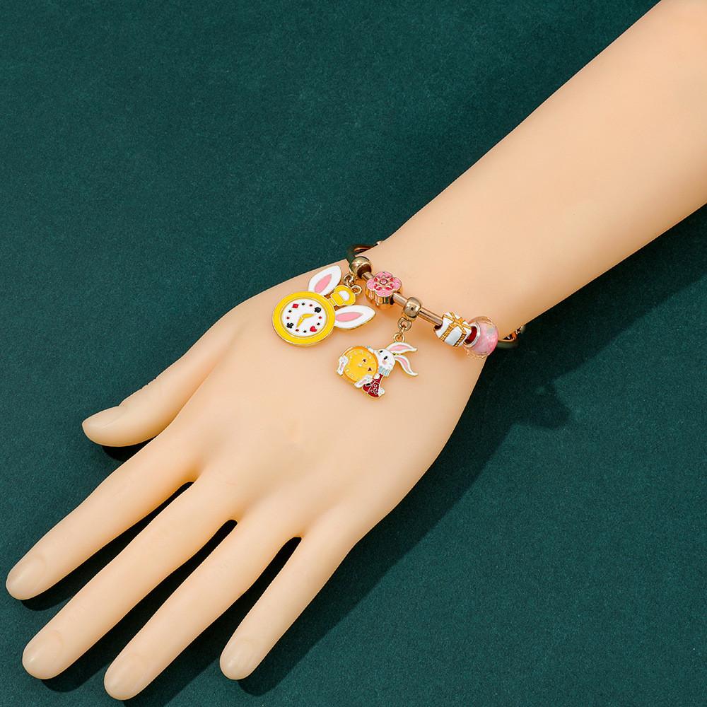 Alice In Wonderland Childrens Bracelet With Zinc Alloy Charm For Travel Gift