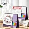 Monthly Schedule Organizer Desk Calendar 2027, Standing Flip Desktop with Sticker Portable Coil Bound Planner Notepad, Twin-Wire Binding 12