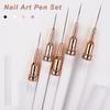 5Pcs Nail Art Liner Nail Brush Liner DIY Painting Pen Manicure Acrylic Drawing Brush for Nails Tip Display Carving Art Painting Tool