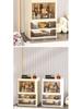 Foldable Double Door Skincare Organizer with Drawers and Multi-Layer Storage