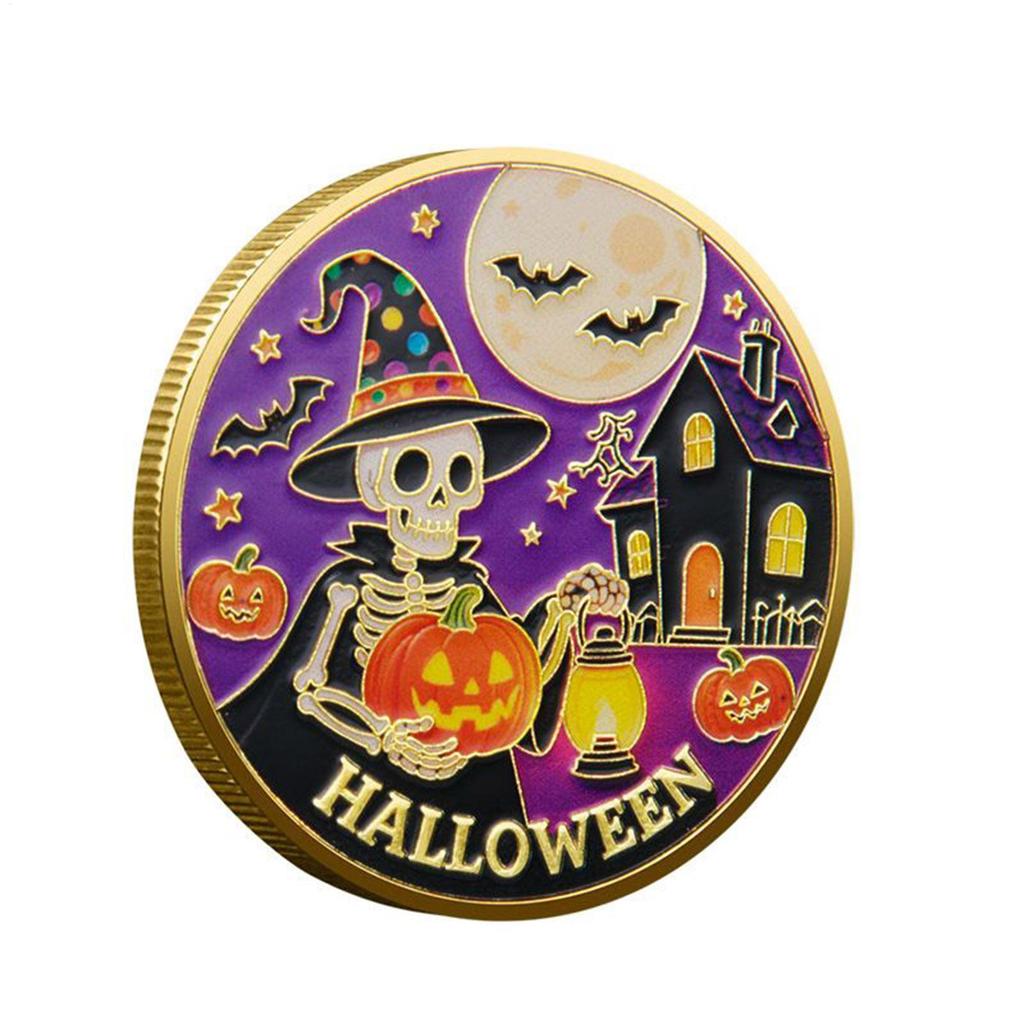 Halloween Souvenir Coin Halloween Collectible Novelty Coin Fantasy Art Collectibles For Kids Collectors Desktop Cabinet Shelf