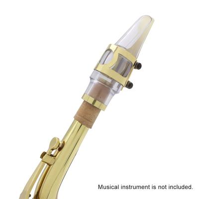 Altsaxophon Transparentes Mundstück E-Dur Kristallmundstück Kit Set mit Kappe Klemme Rohrblatt Tragbar für Musikspieler