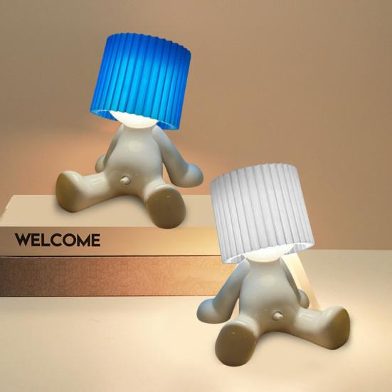 LED Night Light Soft Glow Creative Shape Widely Application Funny Plug-in Table Lamp Boy-shaped Bedside Light Decoration