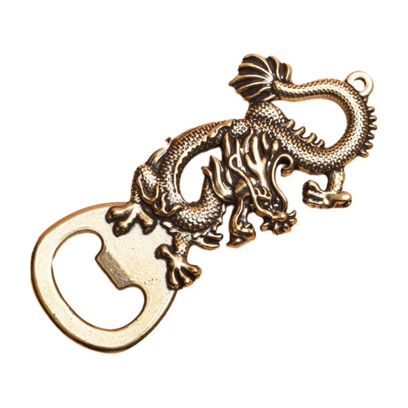 Dragon Bottle Opener Personalized Keychain Animal Shaped Beer Open Tools Brass Men Bottle Opener Kitchen Bar Accessory 1