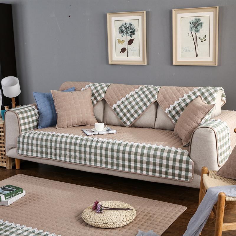 Washed Cotton Combination Sofa Cushion Simple Modern Non-Slip Seat Cover Cover Four Seasons Universal