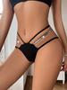 Women's Underwear Sexy Charm Triple Waistband Underwear Silvery Wire Trim Contrast Color Underwear Comfortable Breathable Low Waist Briefs