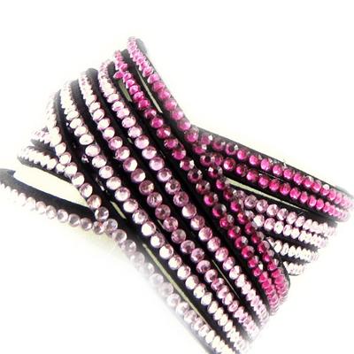 [R7041] - Pink 'Sissi' Designer Bracelet (2 Rounds)