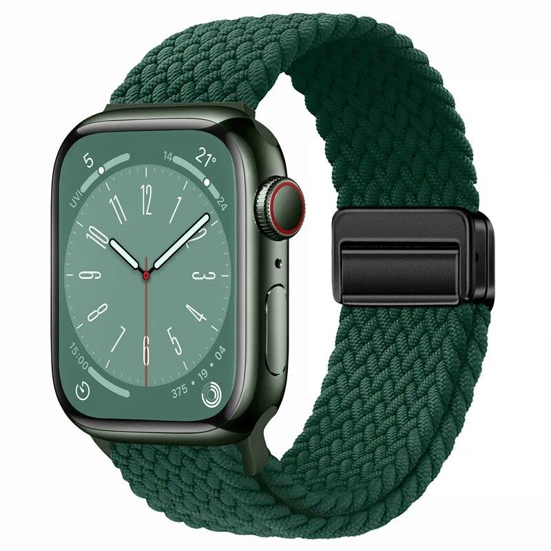 Nylon Strap For Apple Watch 44mm 45mm 49mm 42mm 38mm 40mm 41mm Watchband Bracelet for iWatch Series Ultra 9 8 7 6 5 4 SE 3 Band
