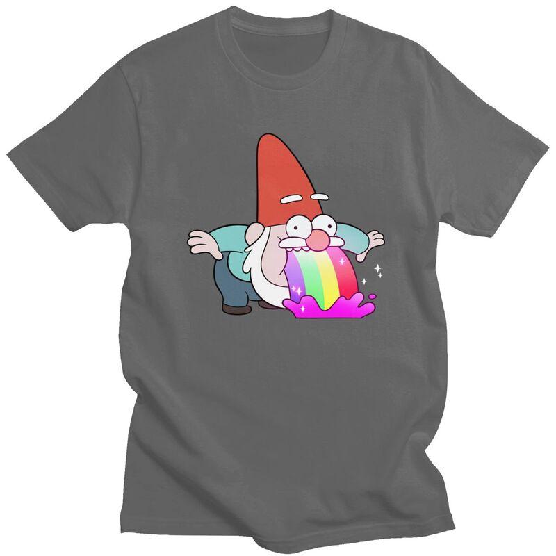 Pánské tričko s krátkým rukávem z bavlny s motivem duhového Gravity Falls v manga stylu, módní tričko, ležérní tričko, slim fit oděv