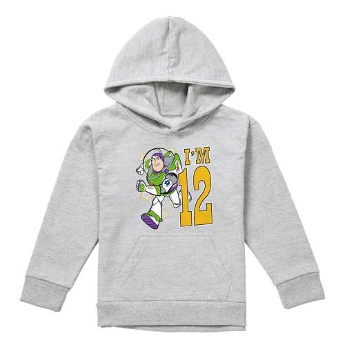 Toy Story Childrens/Kids IÂ´m 12 Buzz Lightyear Heather Birthday Pullover Hoodie