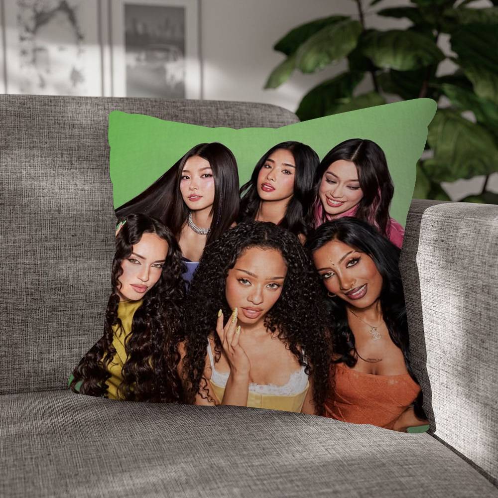 Korea Kpop KKatseye Pillow Cover Soft Decorative Throw Pillow Case Xcm Couch Home Decor for Living Room Sofa Party Gift