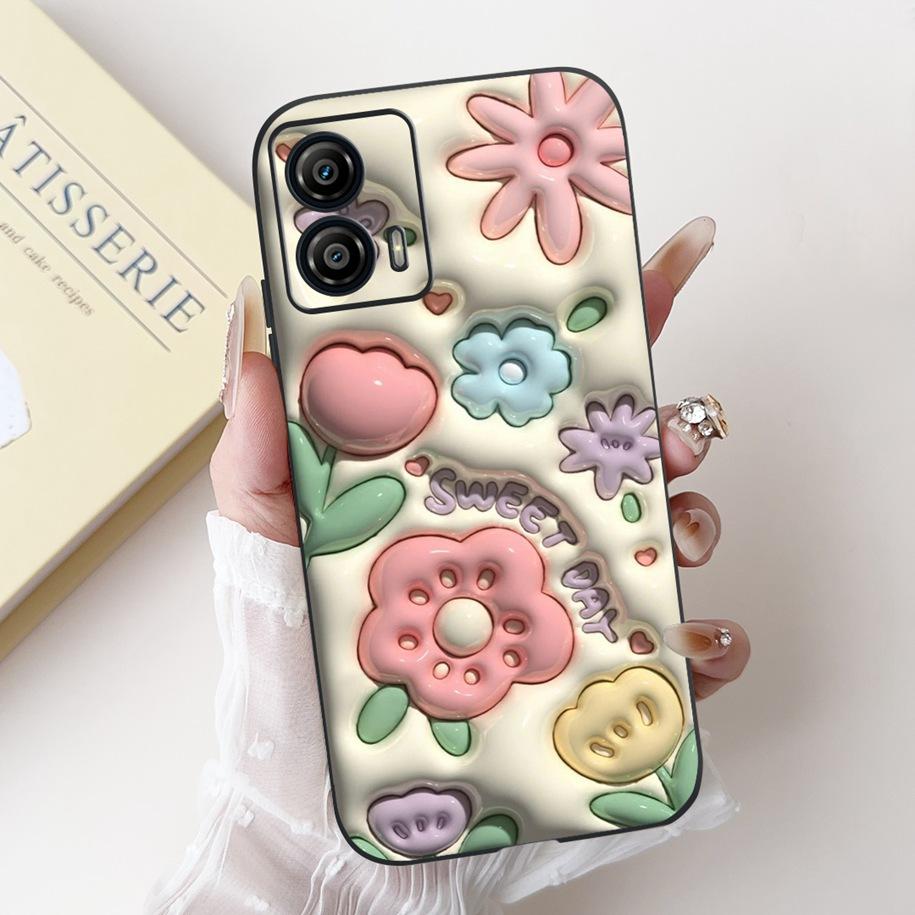 Shockproof Case For Motorola Moto G53 G73 5G Cover Cute Cactus Rabbit Cartoon Soft Silicone Matte Funda For MotoG53 MotoG73 Capa
