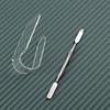Acrylic Clear Makeup Palette Clear Nail Stamping Plates Polish Gel Mixing Stainless Steel Spatula Foundation Color Palette