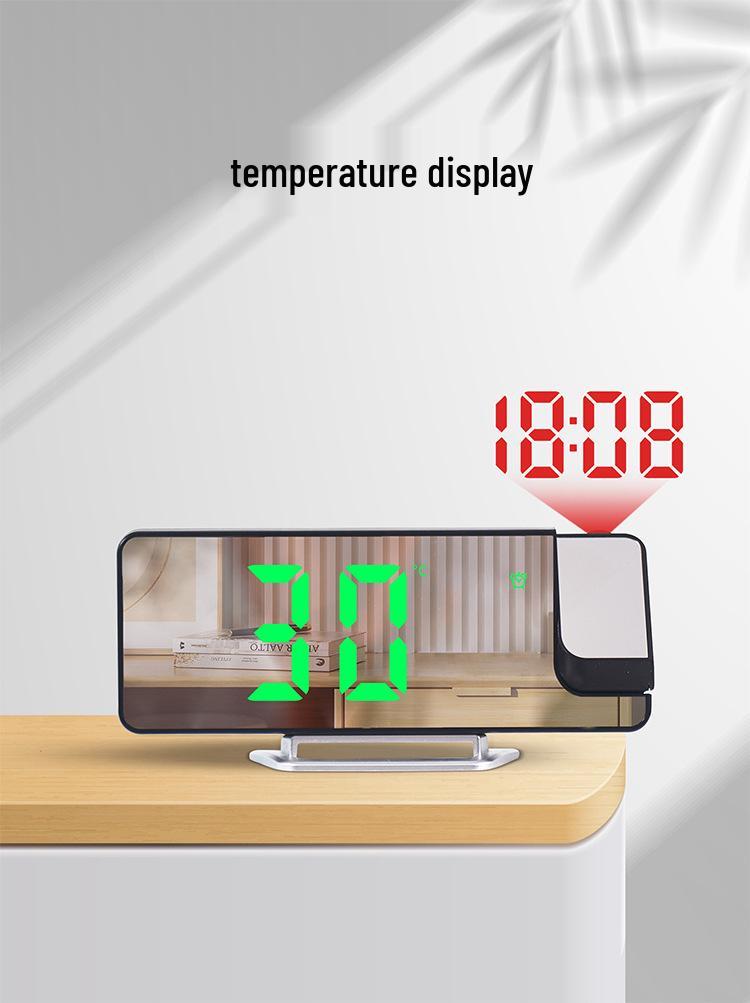 LED Large Screen Projection Alarm Clock with Temperature Display - Popular with Internet Celebrities