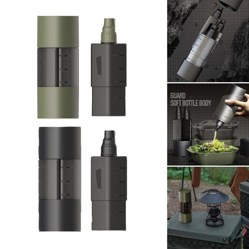 Campingkrydder Krydderflaske Utendørs Klembar Sausflaske Klembar Sausflaske for Kjøkkenkrydder BBQ-sauser