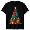 Christmas Guitar Tree Holiday Music T Shirt Vintage Casual Unisex Homme Comfortable Soft Fashion Slightly