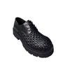 High-end men's shoes hollow and breathable casual leather shoes men's spring thick-soled leather hand-woven thick-soled high-tide shoes