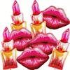 10pcs Lips-Shaped Foil Balloons - Red & Pink Heart-Shaped Decorations for Valentine'S Day, Anniversaries, Proposals, Engagements
