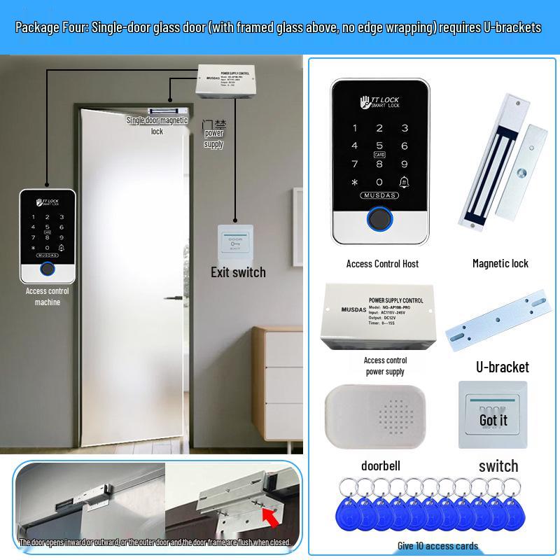 All-in-One Smart Lock: Mobile App, Card Swipe, Bluetooth, Fingerprint Access, Remote Control, Waterproof Access Control
