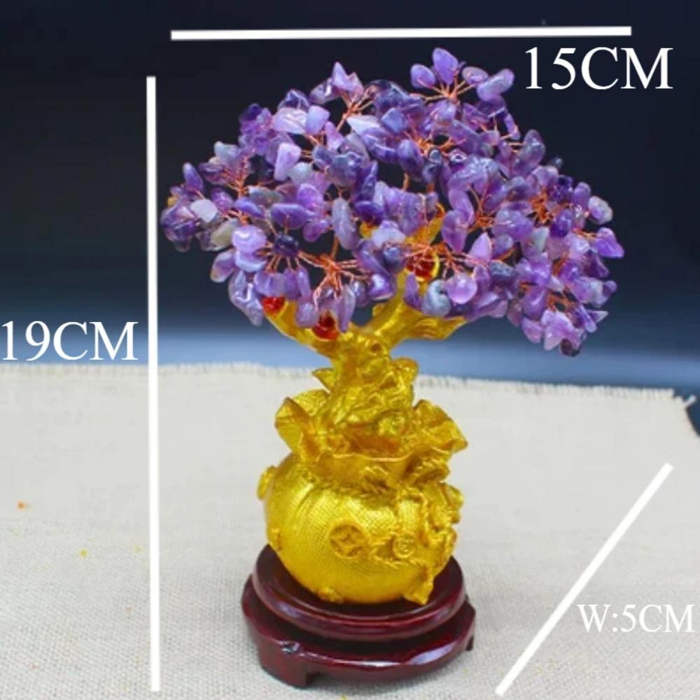 Natural Amethyst Fortune Tree Decoration Living Room Television Cabinet Home Decoration Crafts Gifts Desk Decoration Wedding