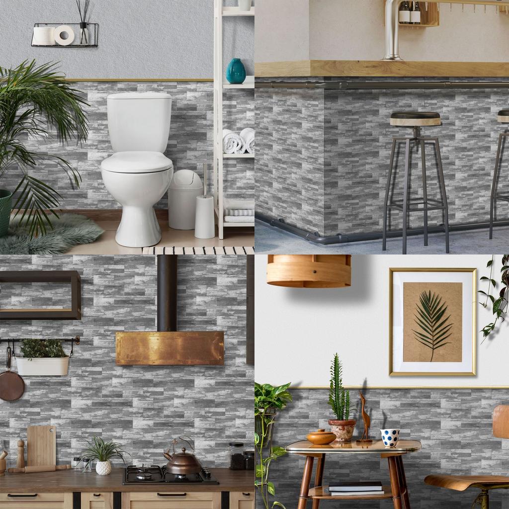 Frosted Special-Shaped Splicing American Wall Sticker Pe Foam Thickened Self-Adhesive Wallpaper Bedroom Kitchen Waterproof And Oil-Proof Wallpaper