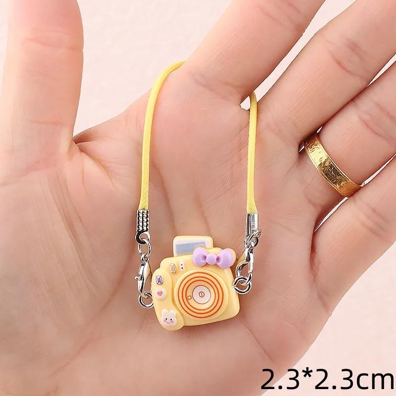 Mini Diy Camera Dress Up Plush Toy For Labubu 17Cm Doll Accessories Dollhouse Hanging Neck Accessories Dollhouse Pendant