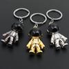 Creative Holiday Gift Metal Cartoon Astronaut Keychain Car Bag Pendant Ring