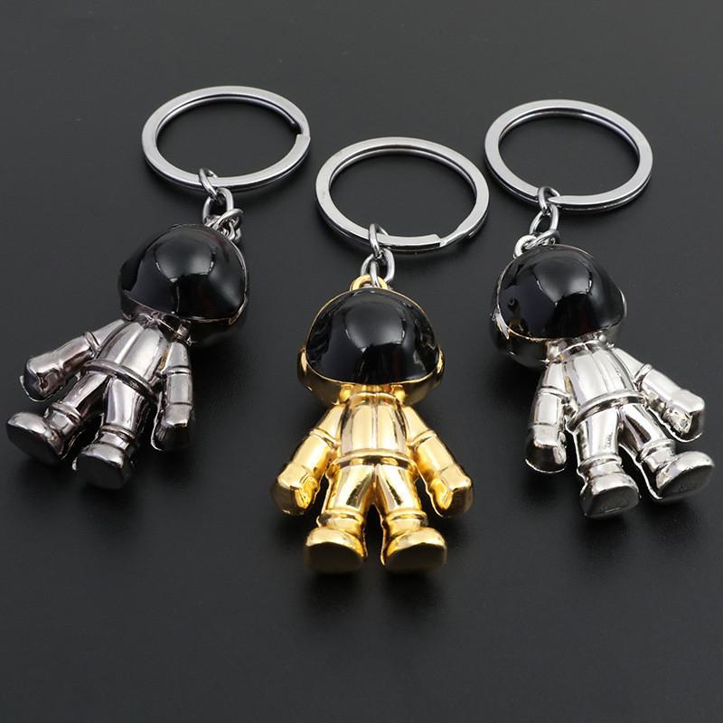Metallic Astronaut Stylish Keychain Charming Gift For Business And Promotions