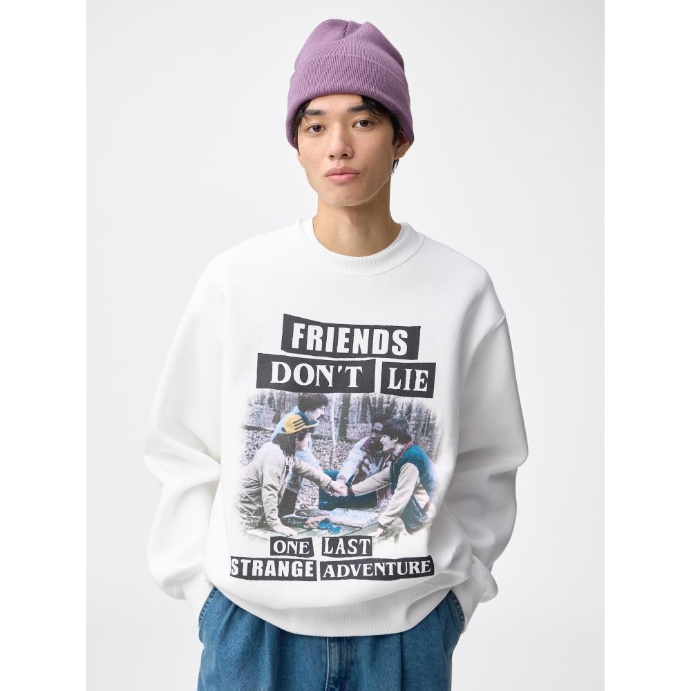 

Gu By Uniqlo Heavyweight Sweat Pullover Stranger Things 00 WHITE/XS