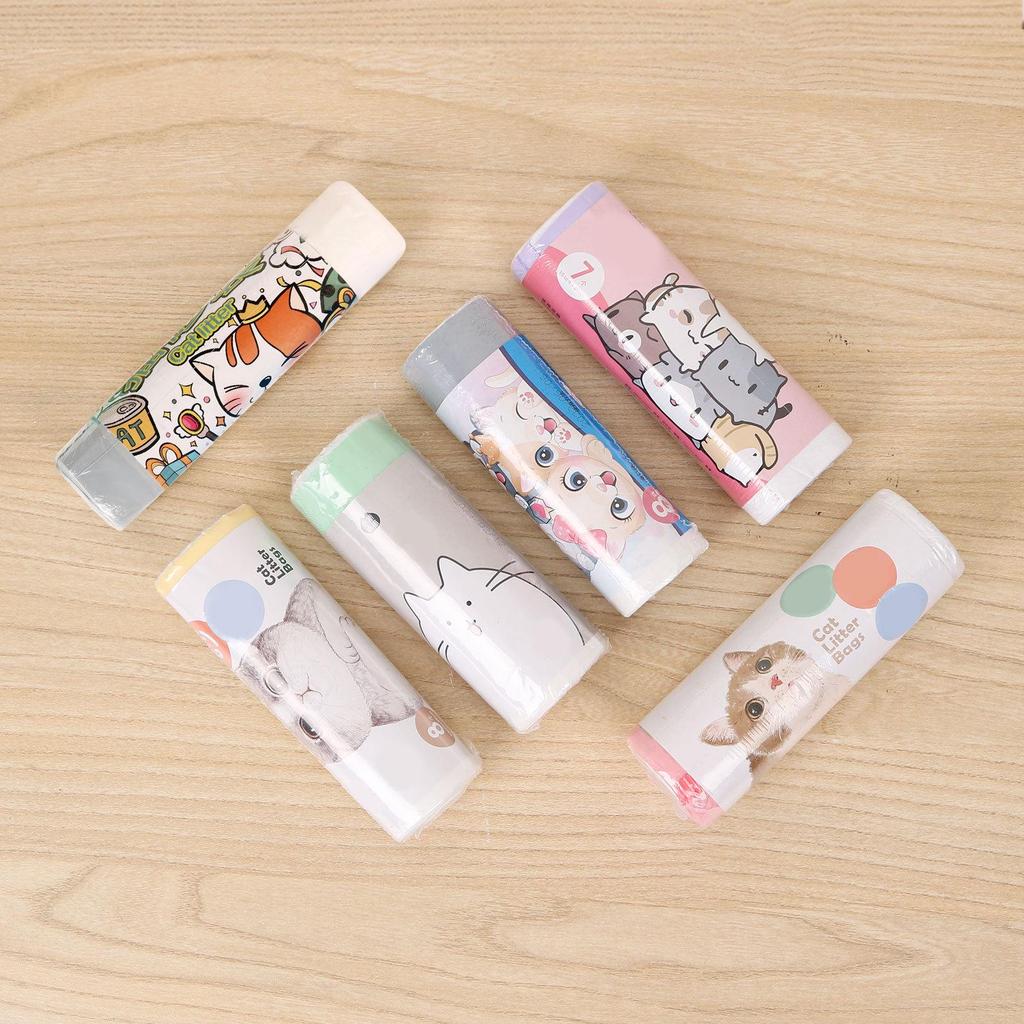 Automatic Closure Cat Litter Drawstring Bags - Thick, Plastic, Poop Bags