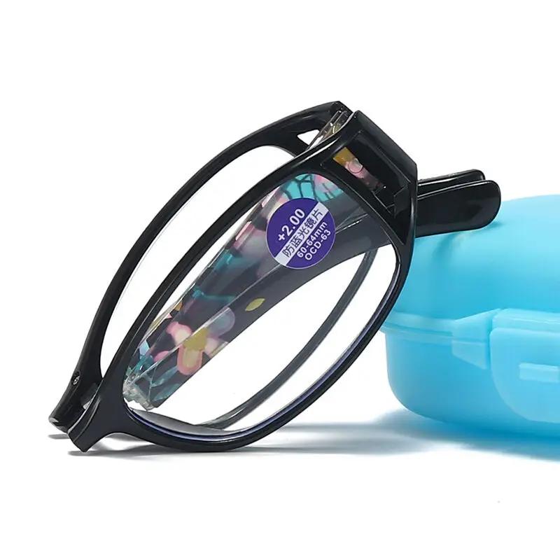 Folding Reading Glasses Women Men Anti-Blue Light Portable Magnifying Presbyopia Eyewear +100 +150 +200 +250 +300 +350 +400