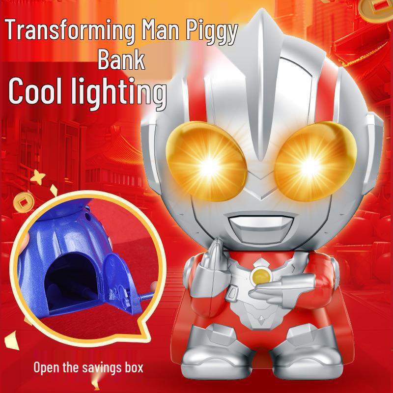

Licensed Transforming Hero Piggy Bank Toy - Superman Universe Edition for Kids