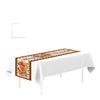 1pcs Polyester Gingerbread Table  Christmas Dining Decor for Party Festive Holiday Tablecloth Dining Table Decoration